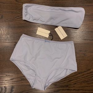 Solid & Striped High Waisted Bikini